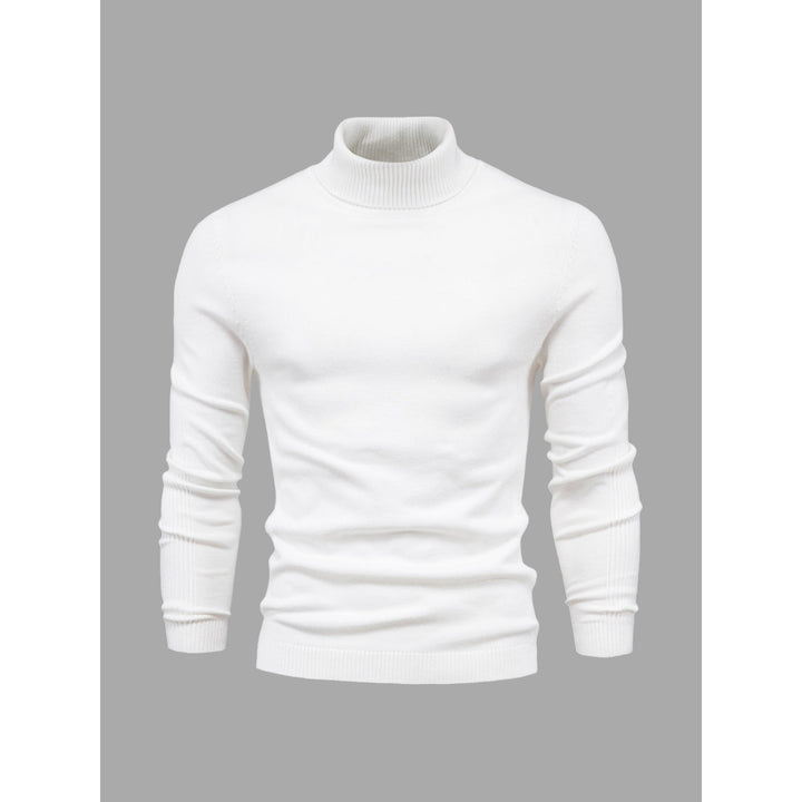 Pull homme à col roulé en coton doux – facile d'entretien