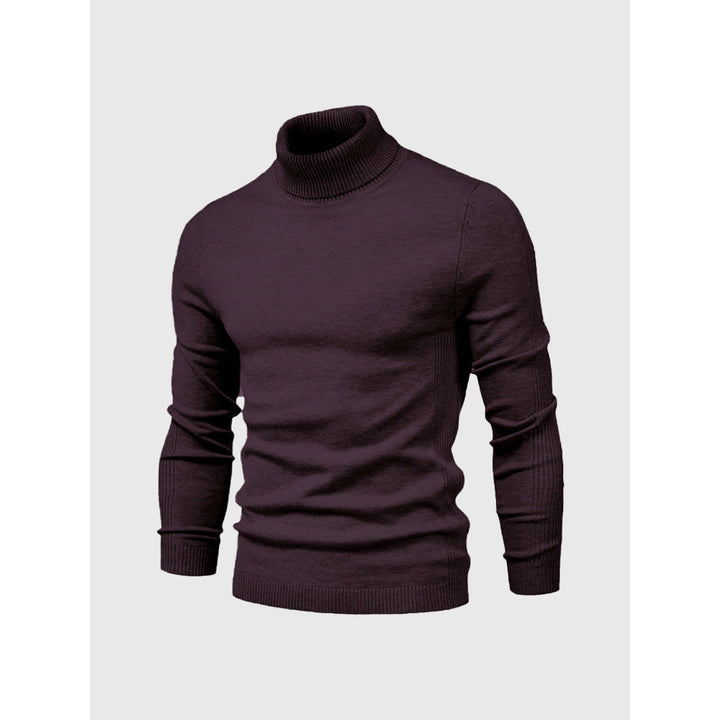 Pull homme à col roulé en coton doux – facile d'entretien