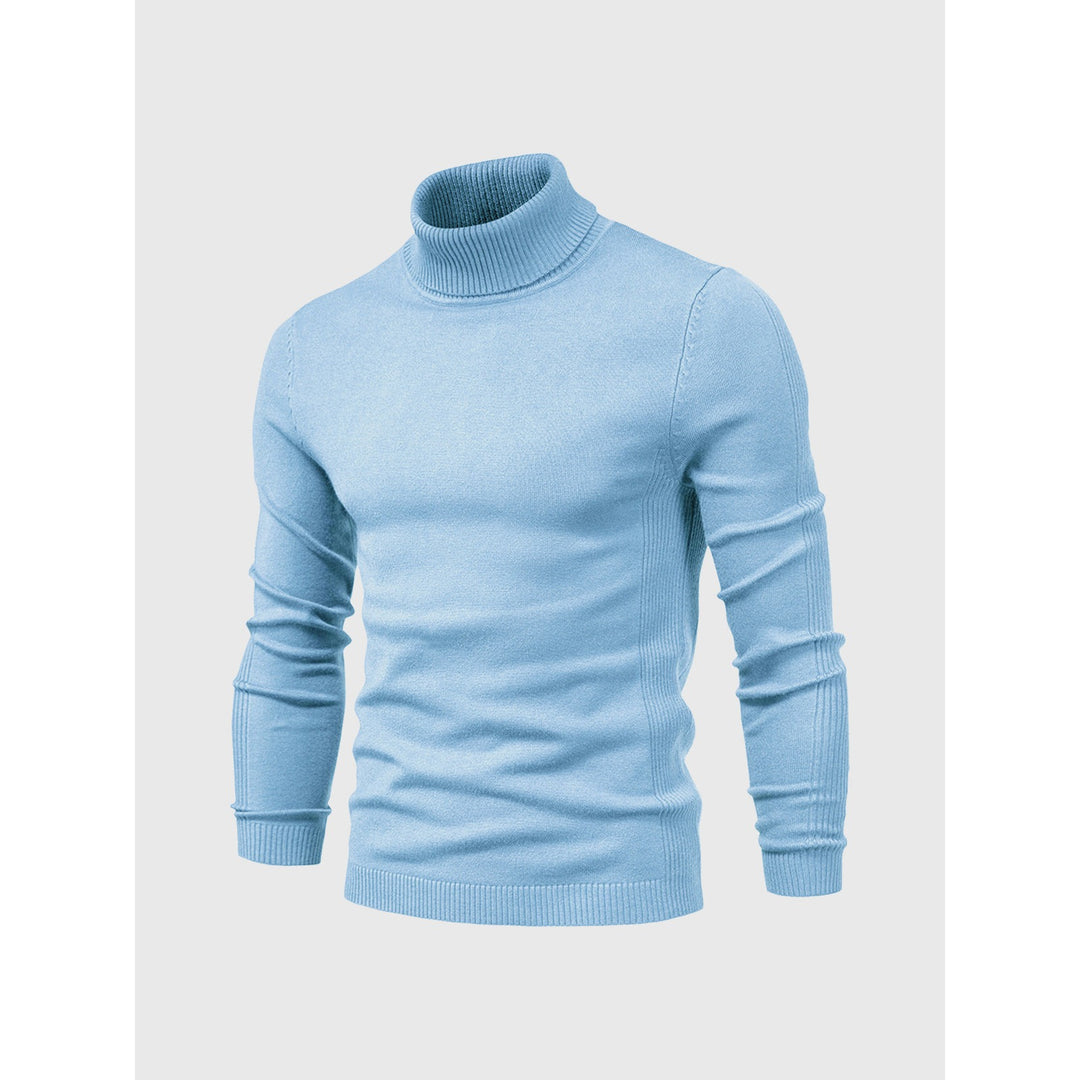 Pull homme à col roulé en coton doux – facile d'entretien
