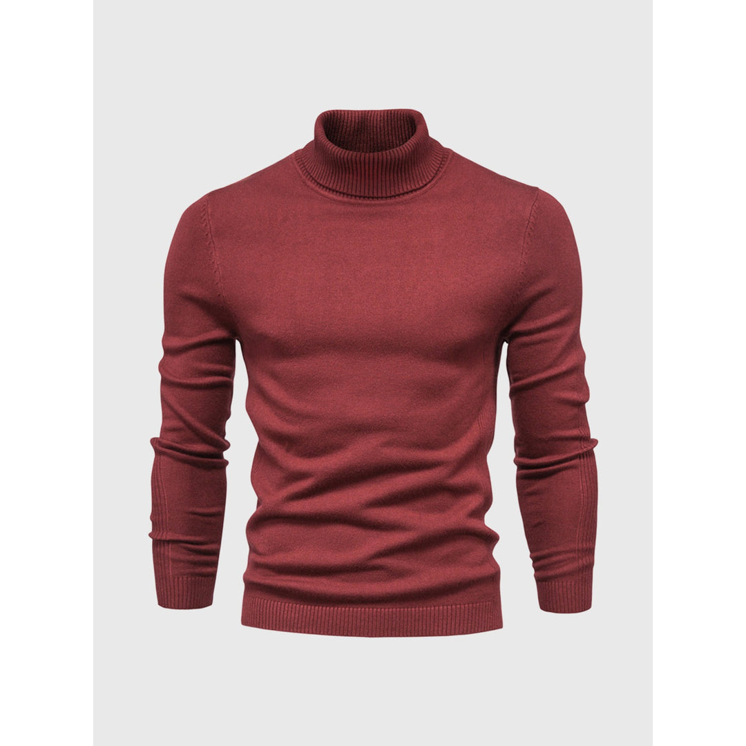 Pull homme à col roulé en coton doux – facile d'entretien