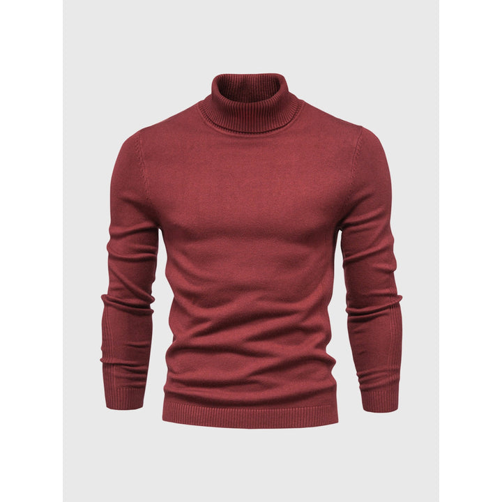 Pull homme à col roulé en coton doux – facile d'entretien