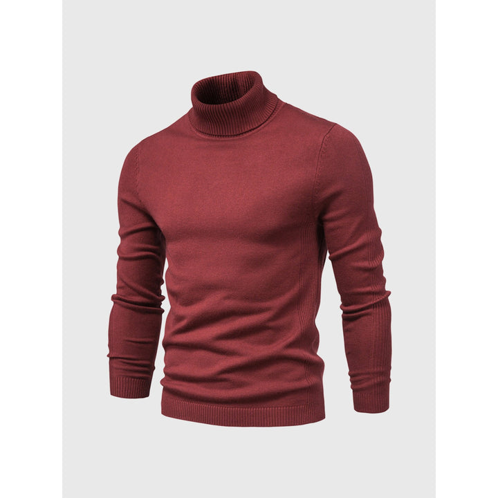 Pull homme à col roulé en coton doux – facile d'entretien