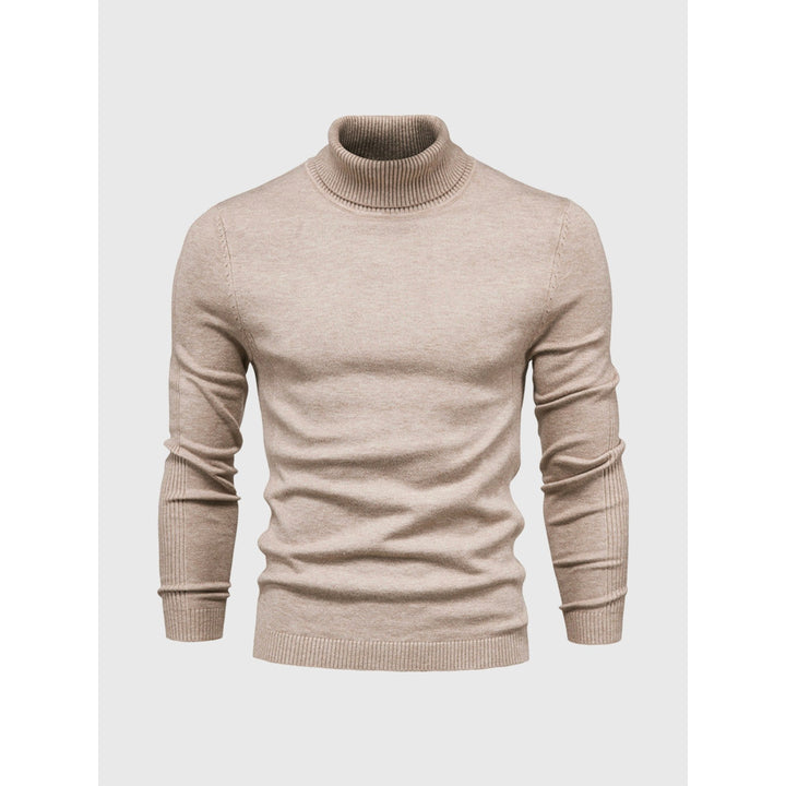Pull homme à col roulé en coton doux – facile d'entretien