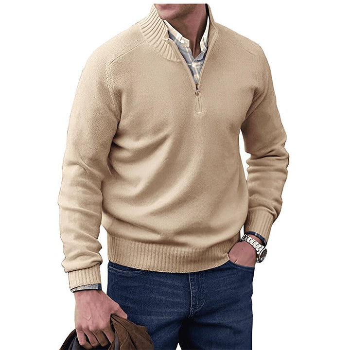 Pull homme à col zippé – maille fine pour toute occasion