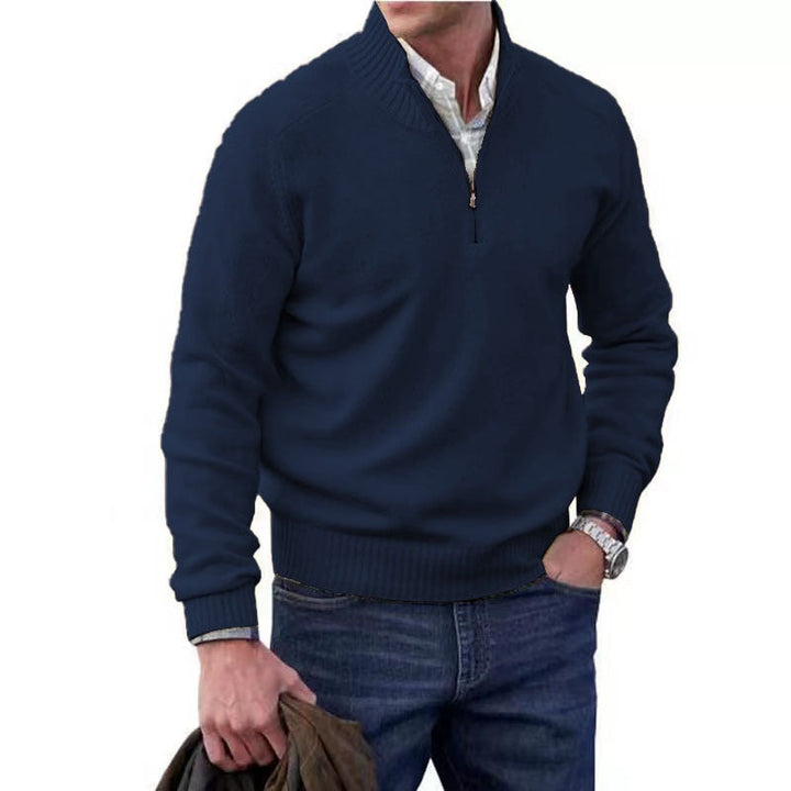 Pull homme à col zippé – maille fine pour toute occasion