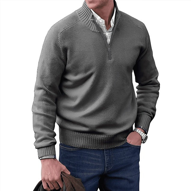 Pull homme à col zippé – maille fine pour toute occasion