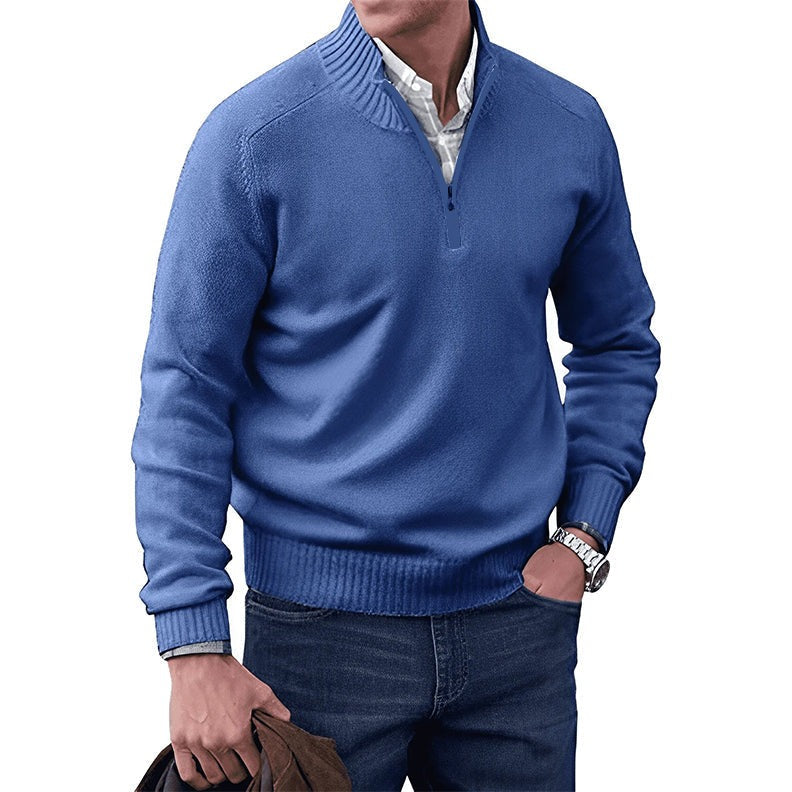 Pull homme à col zippé – maille fine pour toute occasion