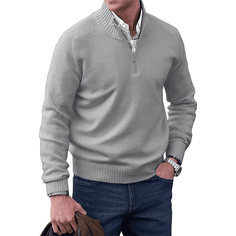 Pull homme à col zippé – maille fine pour toute occasion