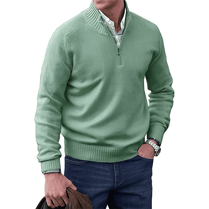 Pull homme à col zippé – maille fine pour toute occasion