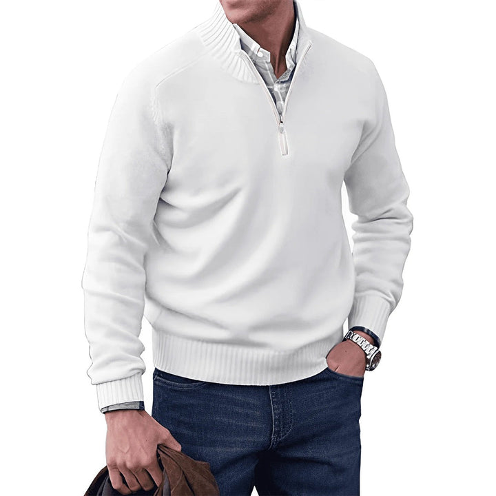 Pull homme à col zippé – maille fine pour toute occasion