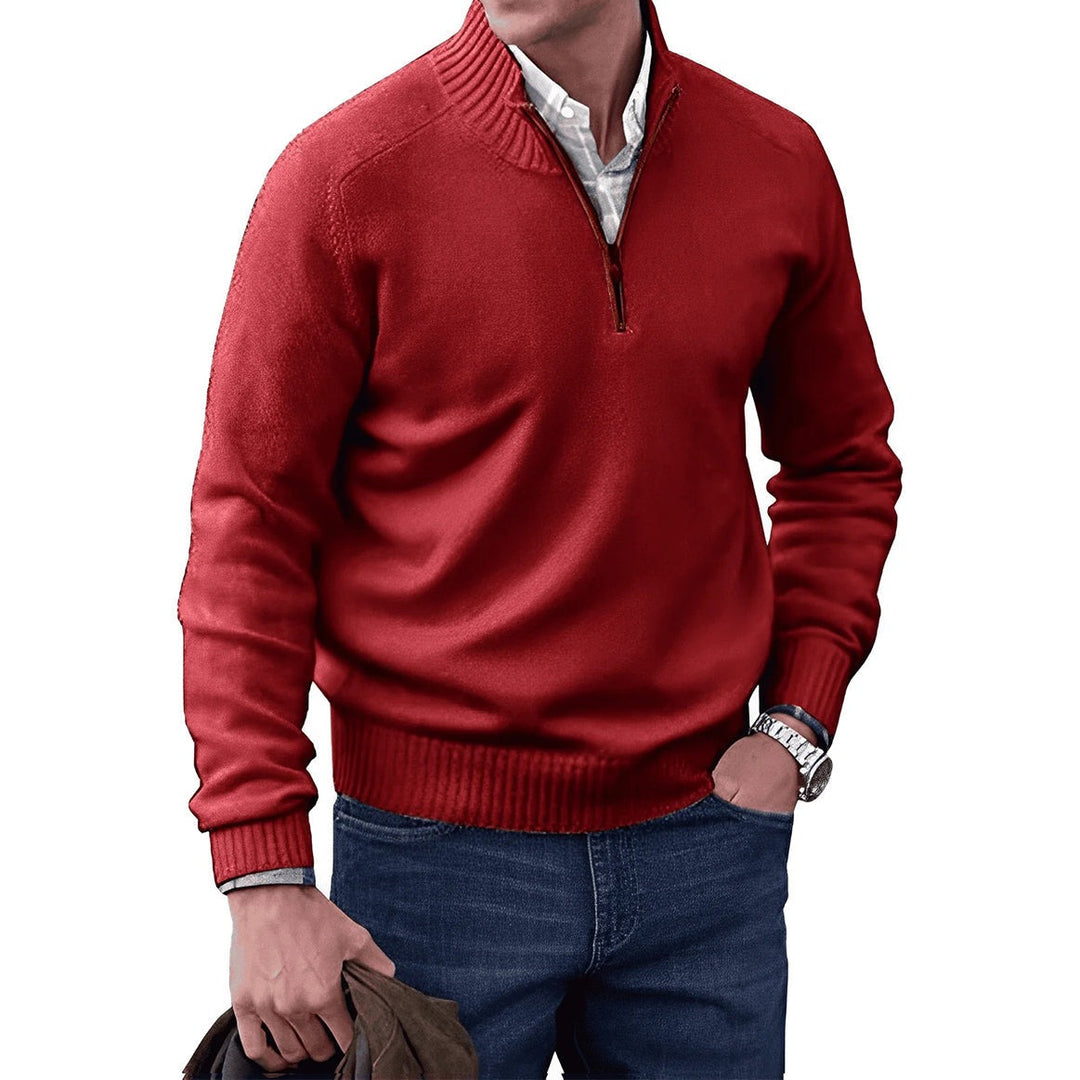 Pull homme à col zippé – maille fine pour toute occasion
