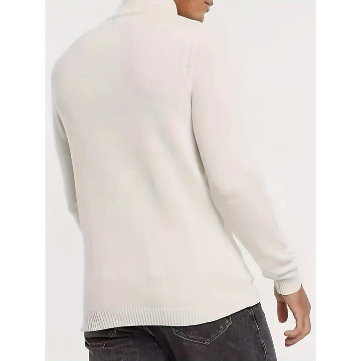 Pull homme à demi-zip et col montant – maille confortable