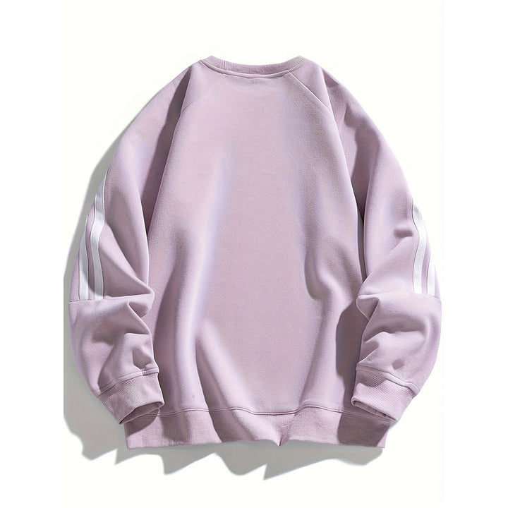 Pull homme col rond – finition rayée, tissu respirant