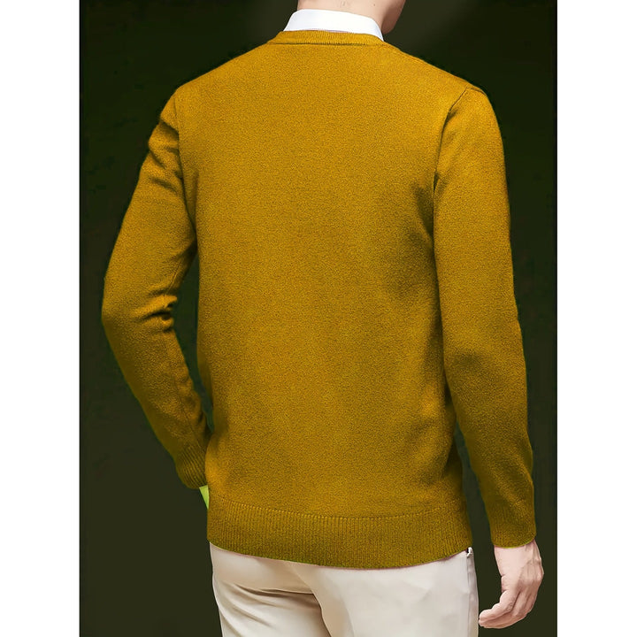 Pull homme col V casual – maille douce et extensible