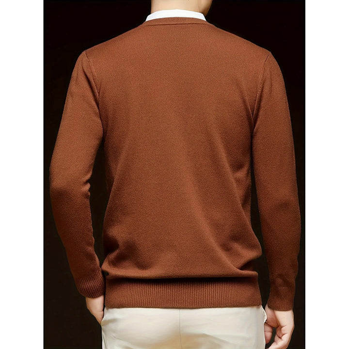 Pull homme col V casual – maille douce et extensible