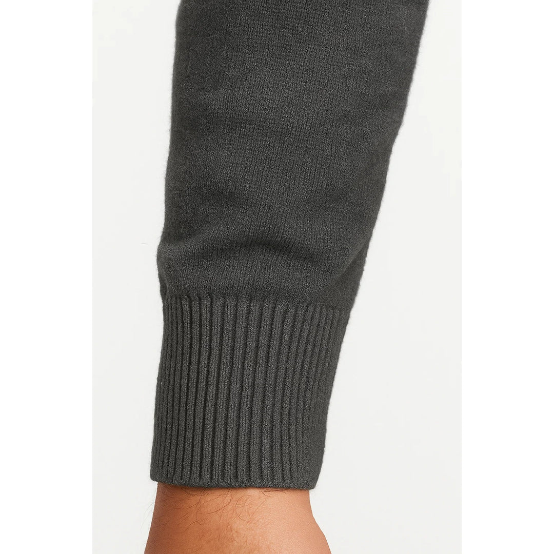Pull homme col zippé en coton mélangé – coupe classique