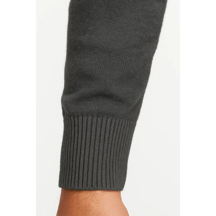 Pull homme col zippé en coton mélangé – coupe classique