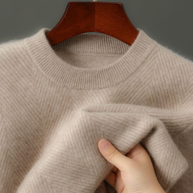 Pull homme Rowley en cachemire peigné – maille chevrons