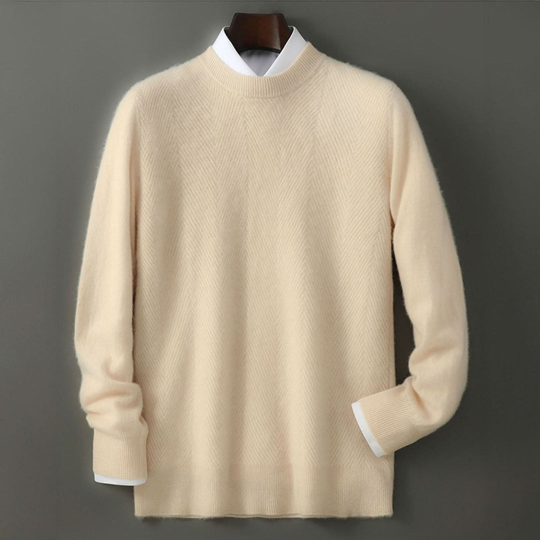 Pull homme Rowley en cachemire peigné – maille chevrons