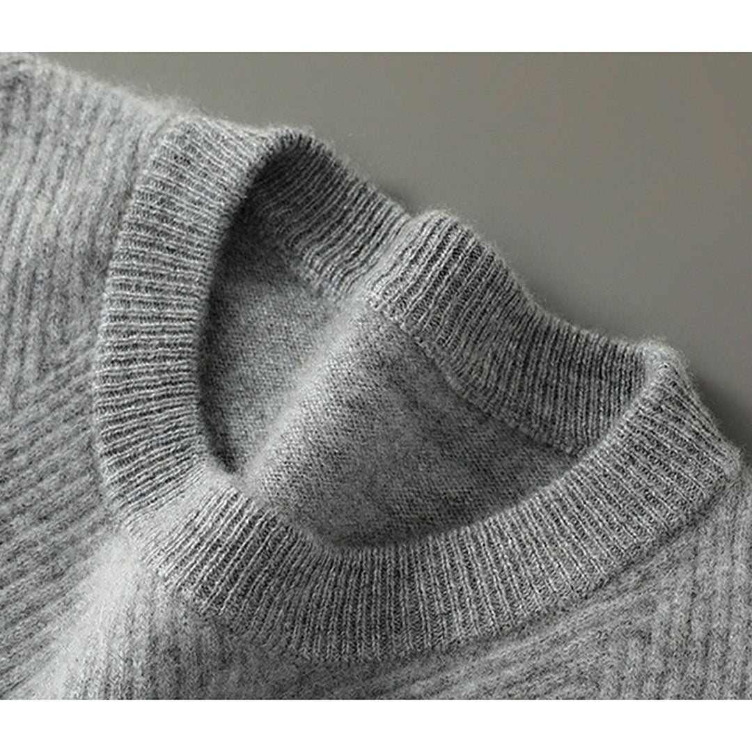 Pull homme Rowley en cachemire peigné – maille chevrons