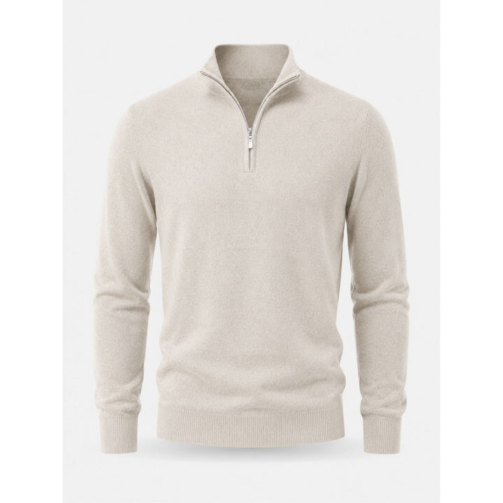 Pull Hugo homme en laine mérinos – col V et détail zippé