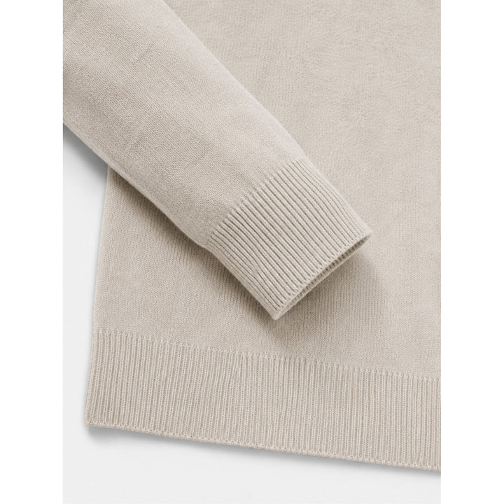 Pull Hugo homme en laine mérinos – col V et détail zippé