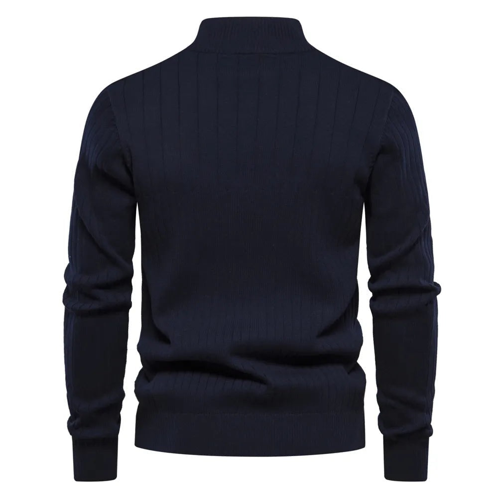 Pull Steven en maille à col zippé – élégant et chaud