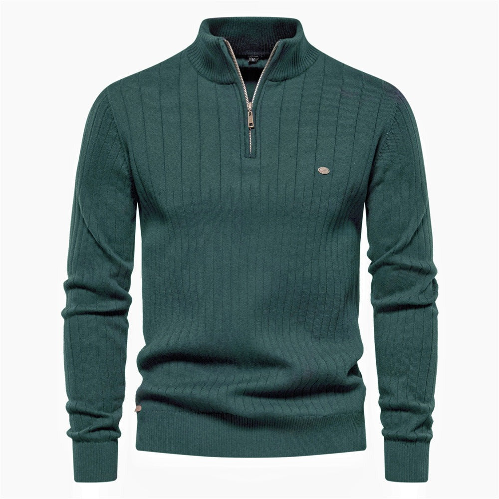 Pull Steven en maille à col zippé – élégant et chaud