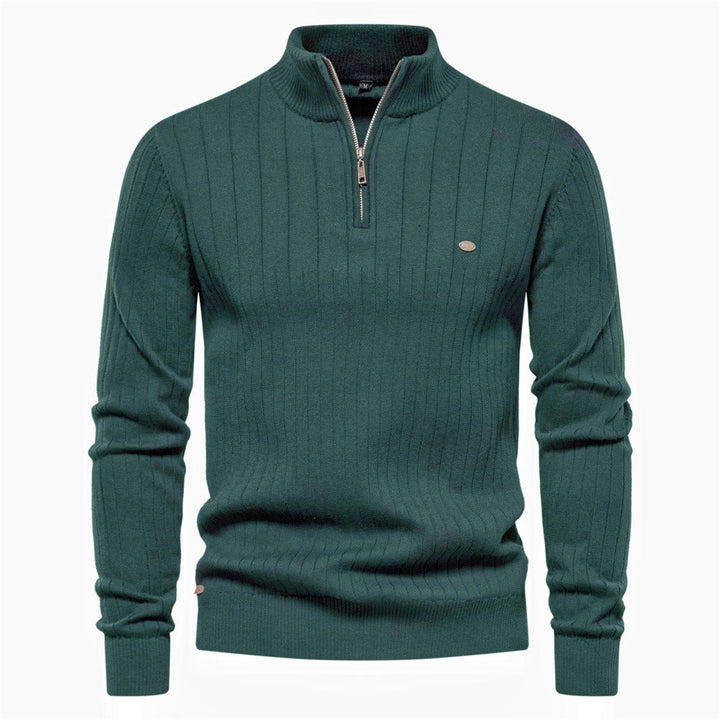Pull Steven en maille à col zippé – élégant et chaud