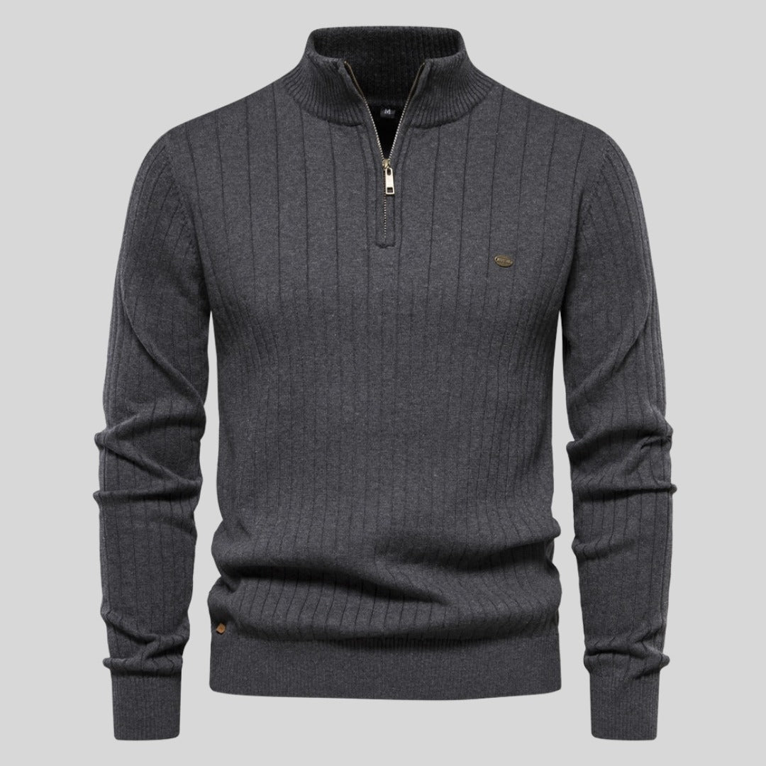 Pull Steven en maille à col zippé – élégant et chaud