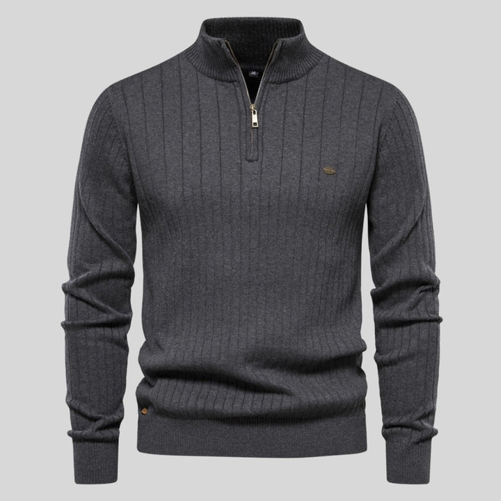 Pull Steven en maille à col zippé – élégant et chaud