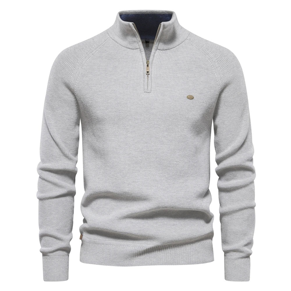 Pull Steven en maille à col zippé – élégant et chaud