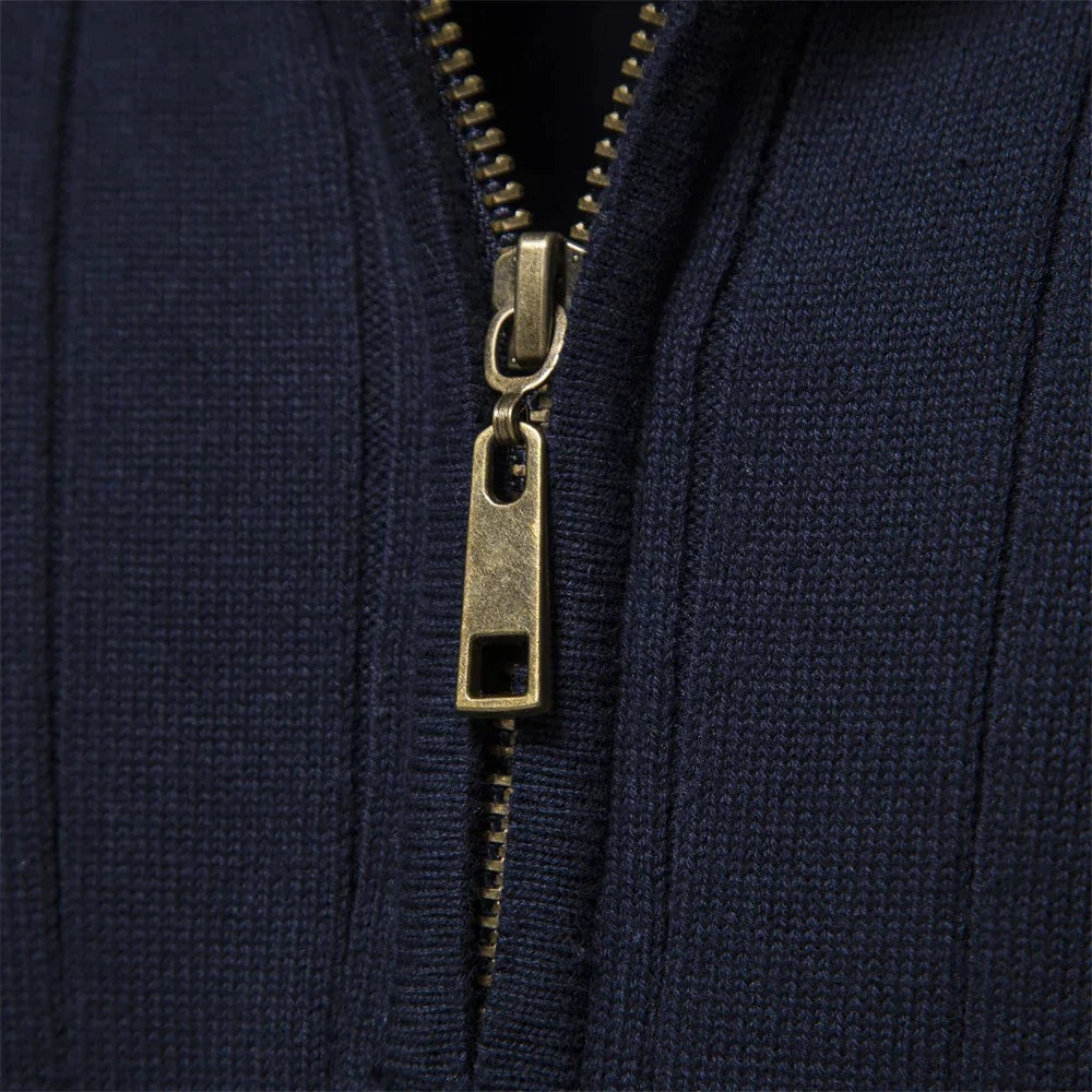 Pull Steven en maille à col zippé – élégant et chaud