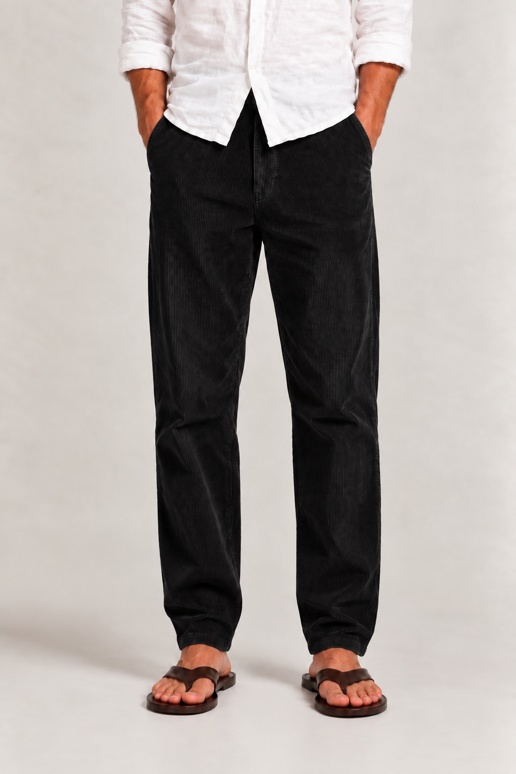 Pantalon en velours côtelé homme, élégance intemporelle