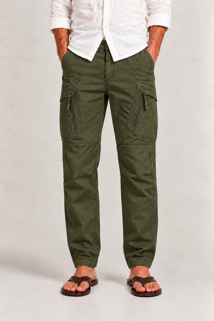 Pantalon cargo homme multipoches, tissu résistant et respirant