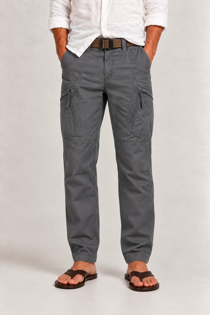 Pantalon cargo homme multipoches, tissu résistant et respirant