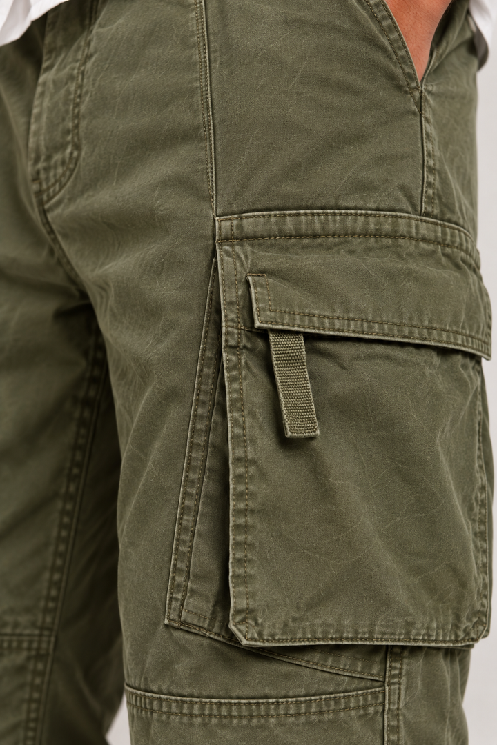 Pantalon homme style militaire M-47, coton chevrons épais