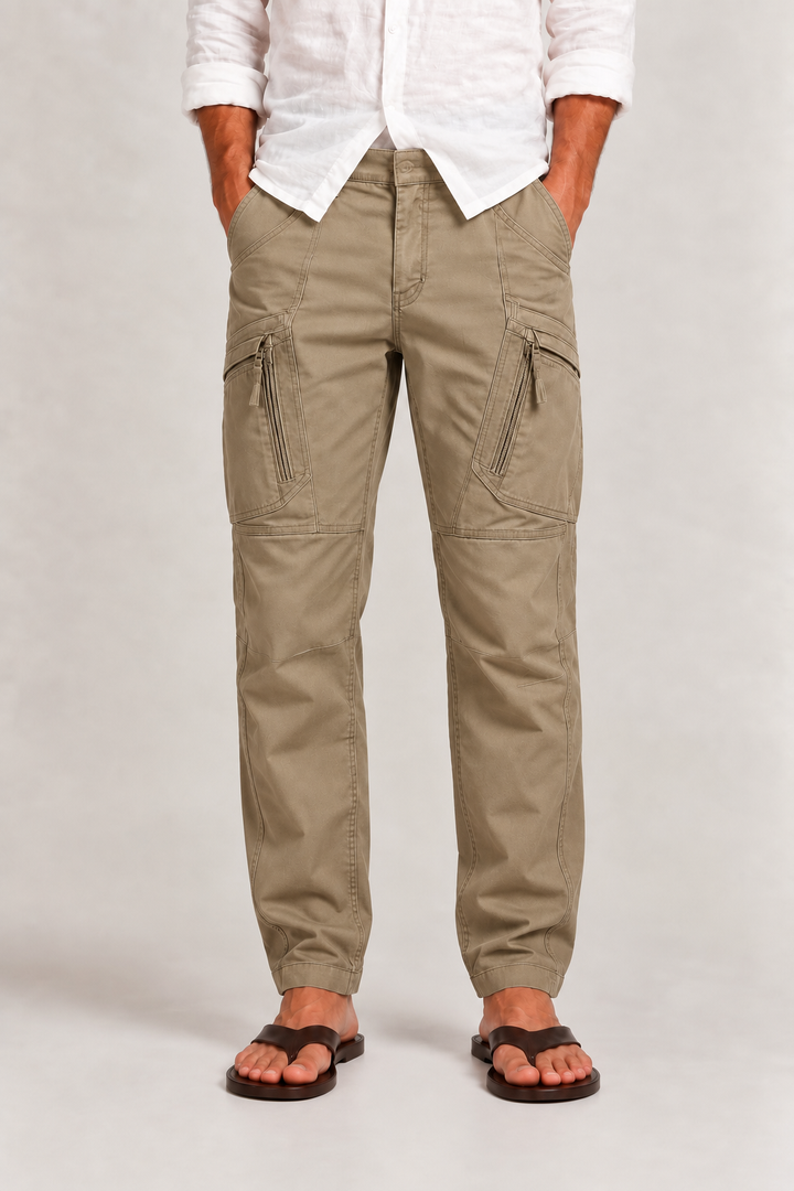 Pantalon cargo homme multipoches, tissu résistant et respirant
