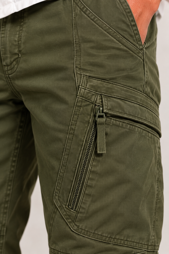 Pantalon cargo homme multipoches, tissu résistant et respirant