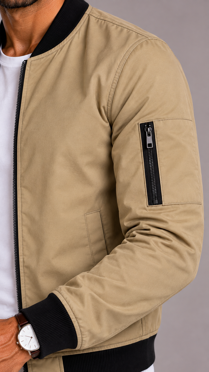 Veste homme zippée, coupe ajustée et style intemporel