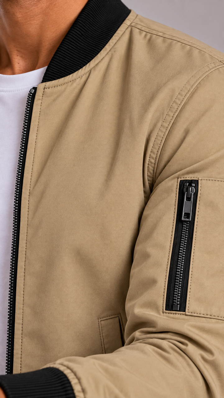 Veste homme zippée, coupe ajustée et style intemporel