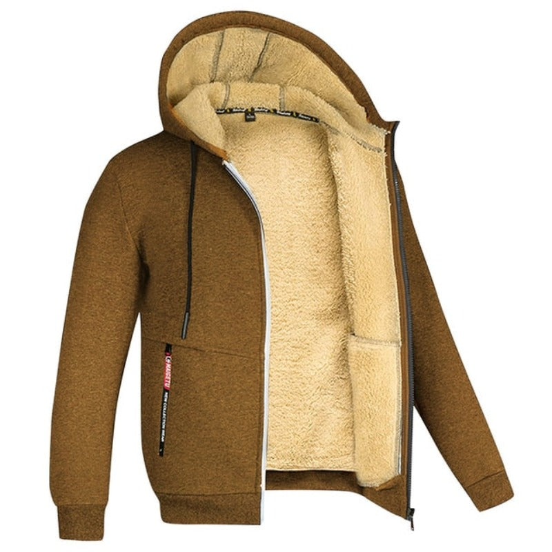 Cardigan homme en laine à capuche – douceur et chaleur