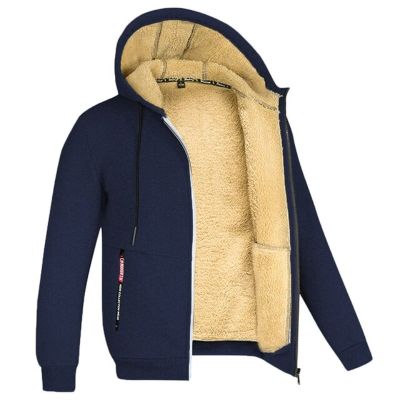 Cardigan homme en laine à capuche – douceur et chaleur