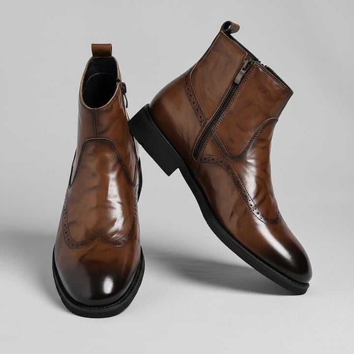 Boots chelsea Sonic-19 bout golf – finition cirée lustrée