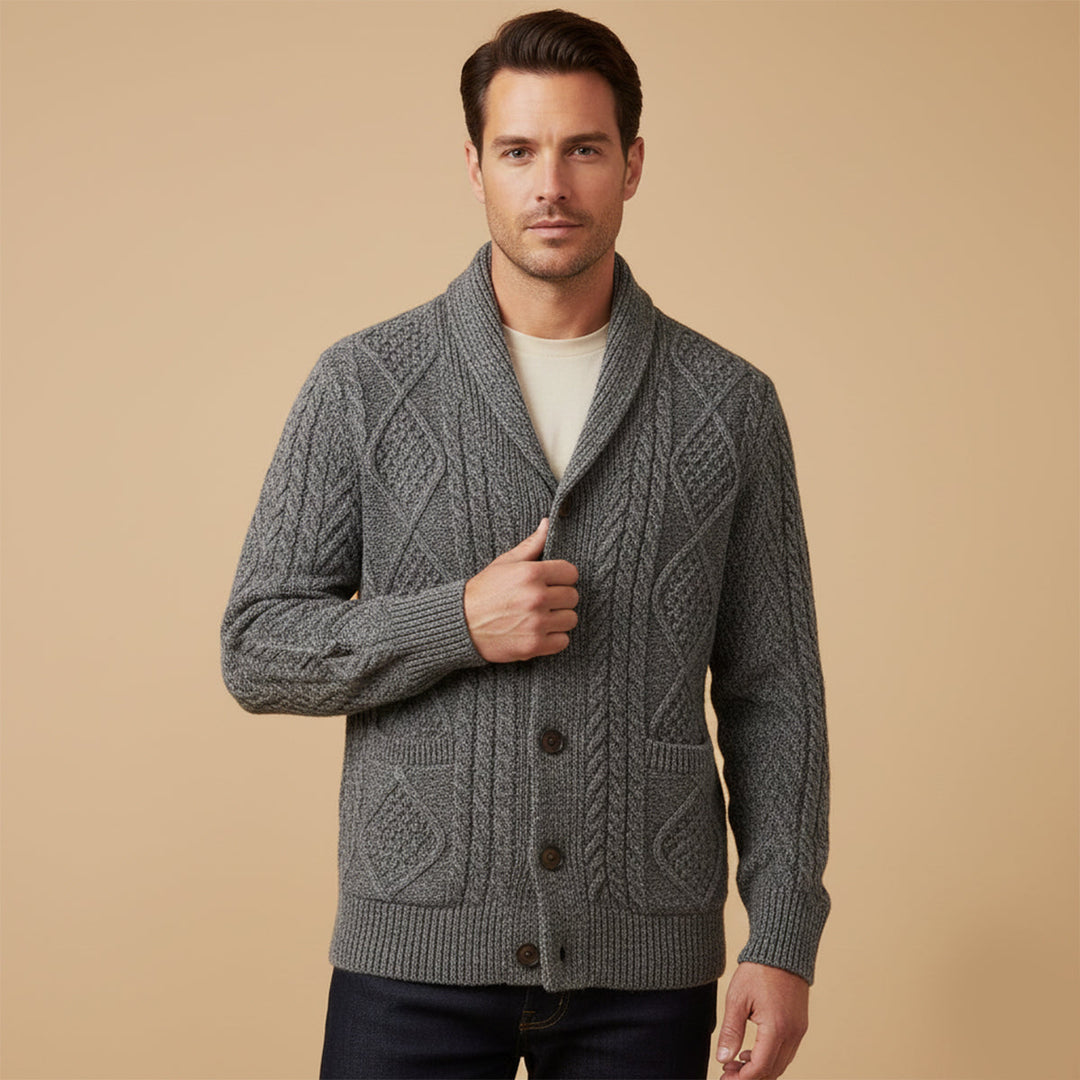 Cardigan Manchester boutonné pour homme – douceur et élégance