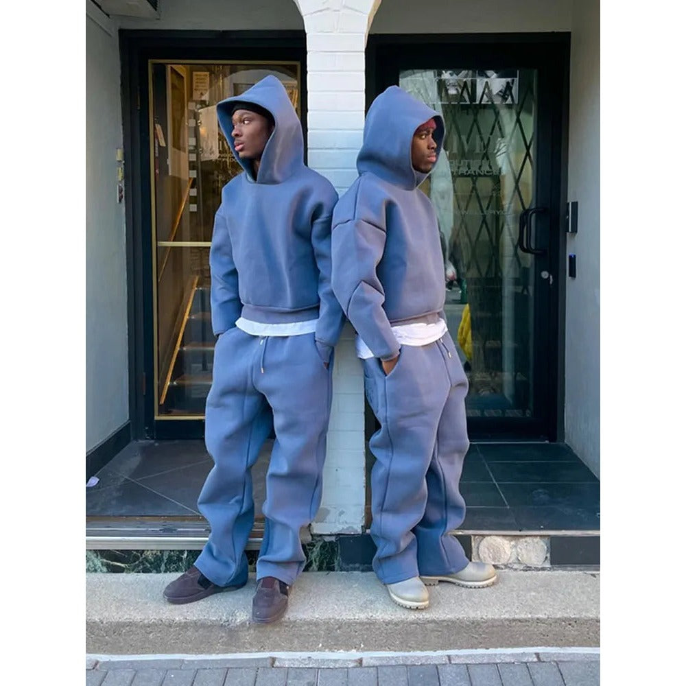 Survêtement oversize homme – hoodie et pantalon assortis