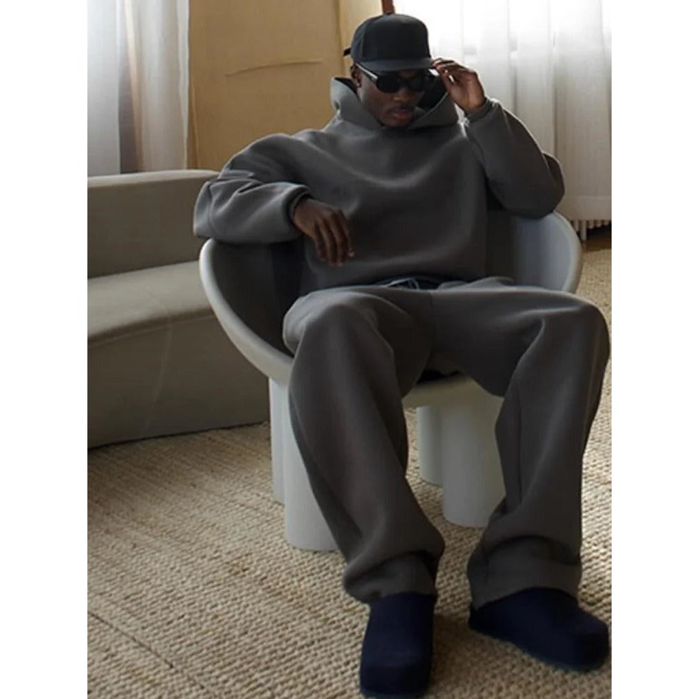 Survêtement oversize homme – hoodie et pantalon assortis