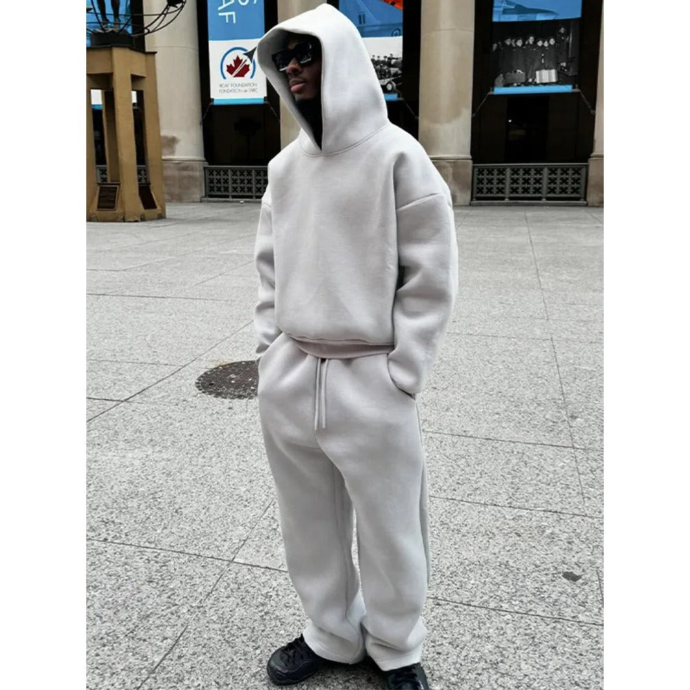 Survêtement oversize homme – hoodie et pantalon assortis