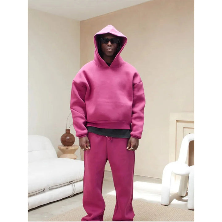 Survêtement oversize homme – hoodie et pantalon assortis