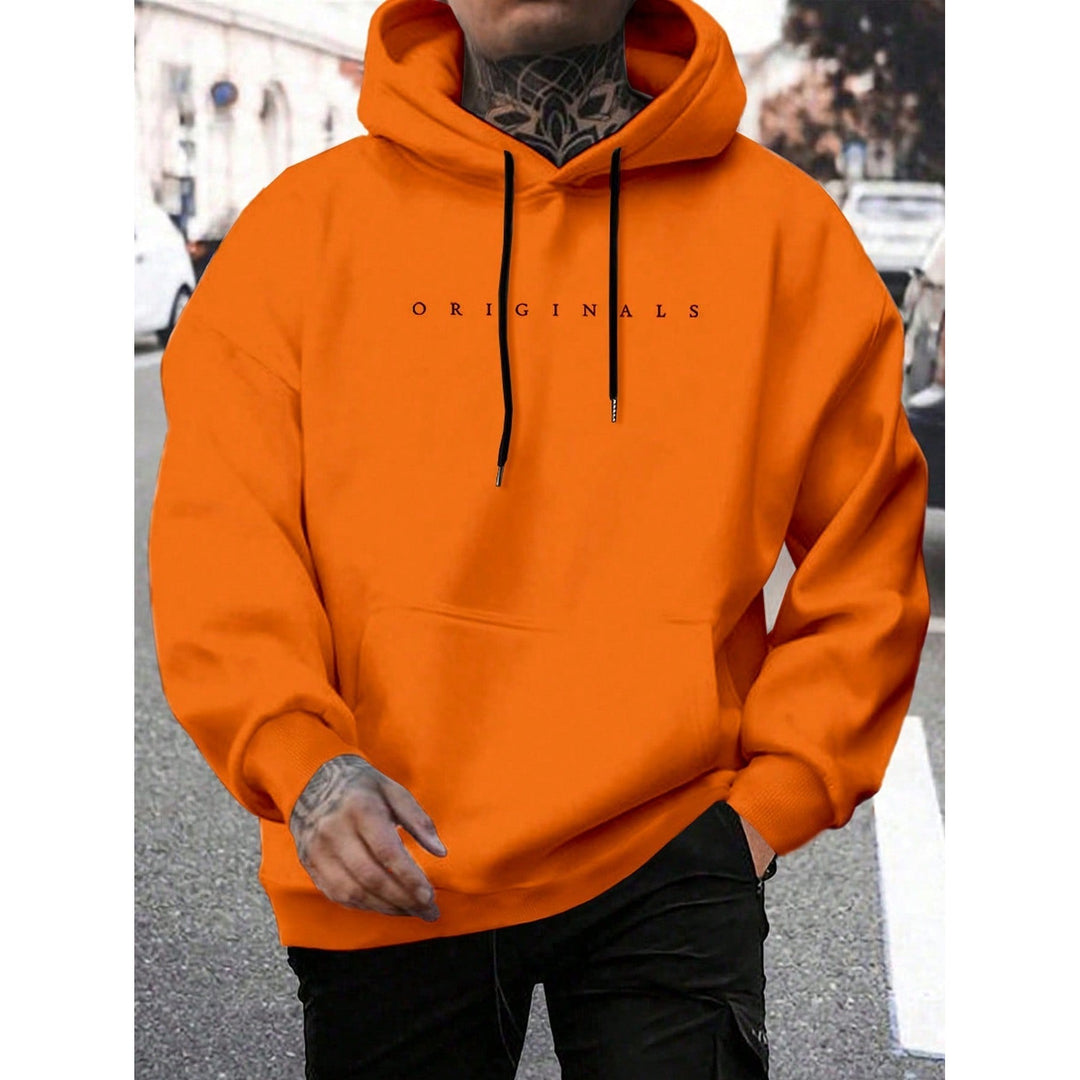 Sweat à capuche homme avec imprimé lettres – coton stretch